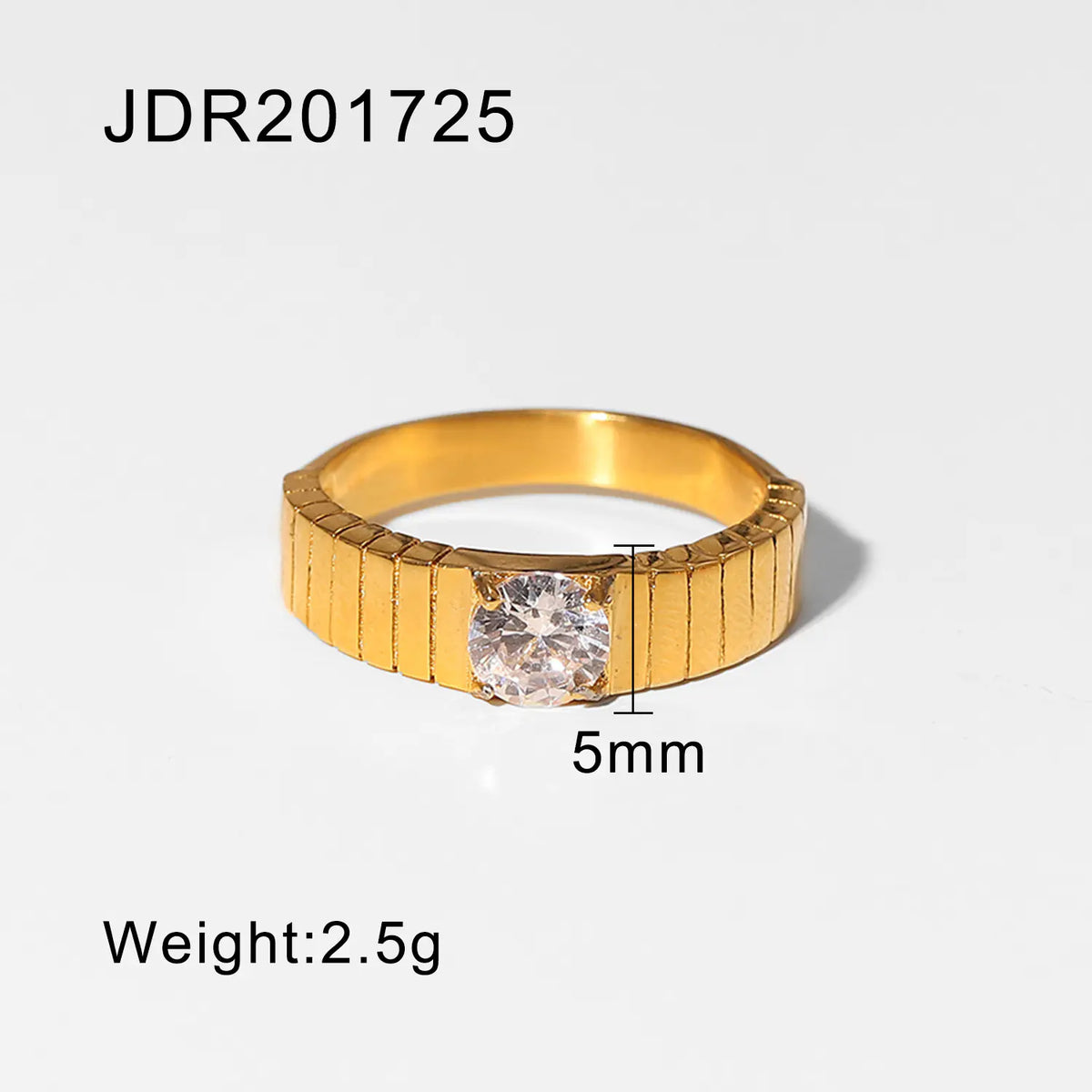 18K Gold Plated Titanium Steel Ring